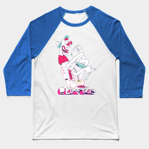 Pee Like This - Business Casual Baseball T-Shirt by ericdavidhaddad